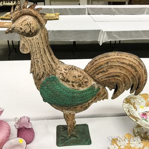 Painted Full-body Sheet Iron Rooster