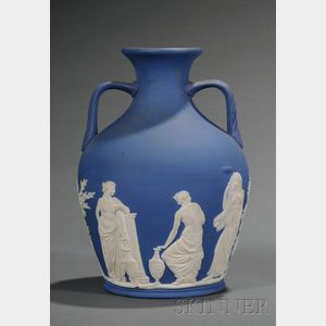 Wedgwood & Co. Dark Blue Jasper Dip Portland-type Vase