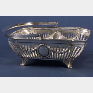 German .800 Silver Neoclassical-style Reticulated Basket