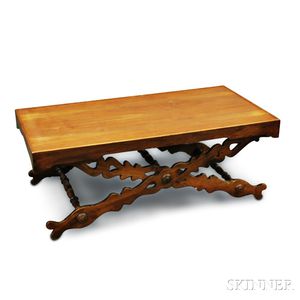 Campaign-style Mahogany Coffee Table