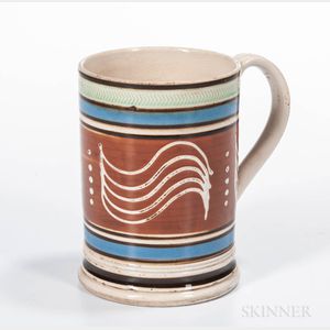 Slip-decorated Pearlware Quart Mug