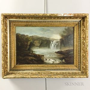 American School, 19th Century Landscape with Waterfall
