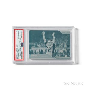 2018 Panini Certified Cuts Plates and Patches Tom Brady Card, #5, Cyan Printing Plate #1 of 1