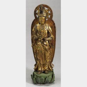 Carved and Gilt Image of the Goddess Kannon