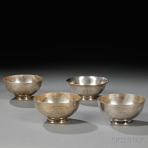 Four American Sterling Silver Revere Bowls