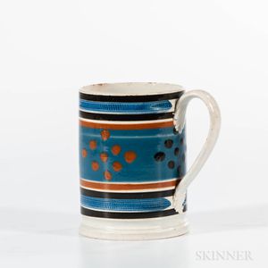 Slip-decorated Pearlware Half-pint Mug