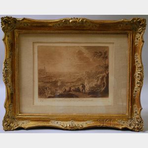 Richard Earlom (British, 1743-1822) engraver, After Claude Lorrain (French, 1600-1682) Pair of Landscape Prints