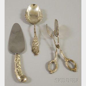 Three Silver and Silver Plated Serving Items