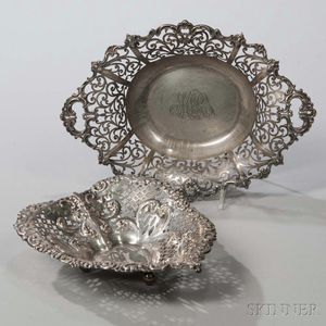 Two American Sterling Silver Reticulated Dishes
