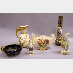 Six English and Continental Porcelain Items