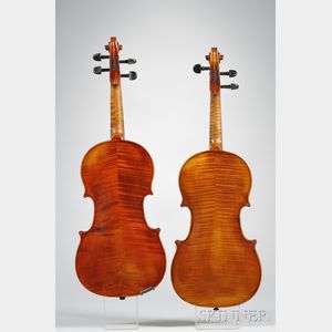Two Modern Violins, Arthur Teller, Erlangen, 1977. 