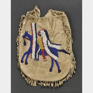 Central Plains Pictorial Beaded Pouch