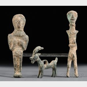 Three Bronze Figures