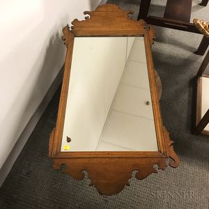 Chippendale Maple Scroll-frame Mirror