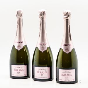 Krug Brut Champagne Brut Rose NV, 3 bottles (oc)