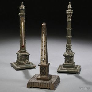Three Grand Tour Iron Models of Monuments