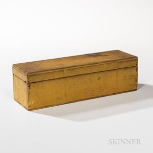 Small Shaker Yellow-painted Hinged Box