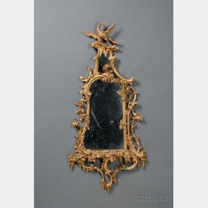 George III Rococo Carved Giltwood Mirror