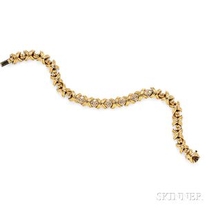 18kt Gold and Diamond "Signature" Bracelet, Tiffany & Co.