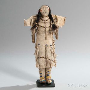 Cheyenne/Arapaho Beaded Hide Doll