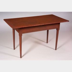 Shaker Red Painted Cherry and Pine Table