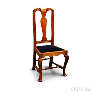 Queen Anne Carved Maple Side Chair