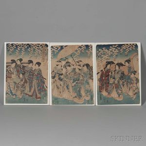 Utagawa Kunisada (1786-1865),Flower Procession