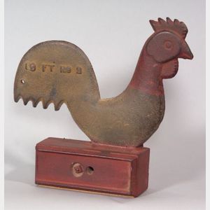 Cast-Iron Rooster Windmill Weight