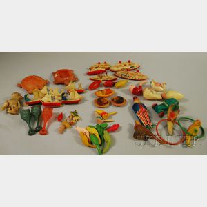 Forty-eight Assorted Vintage Celluloid Toy and Novelty Items