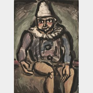 Georges Rouault (French, 1871-1958) Clown assis