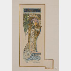 Alphonse Maria Mucha (Czechoslovakian, 1860-1939) Two Prints: Gismonda [Plate 27]