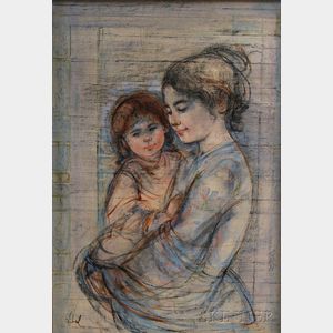 Edna Hibel (American, b. 1917) Mother and Child.