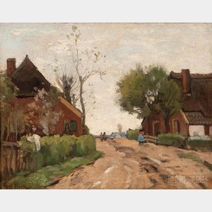 Théophile de Bock (Dutch, 1851-1904) On the Village Road