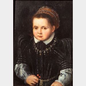 Manner of Pieter Jansz Pourbus (Flemish, 1510-1584) Portrait of a Child
