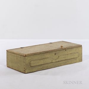Country Make-do Green-painted Box