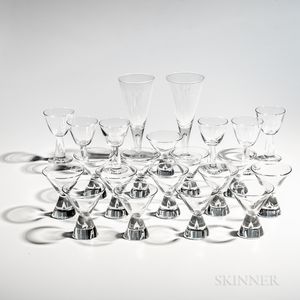 Various Steuben Teardrop Glassware