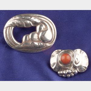 Two Silver Brooches, Georg Jensen