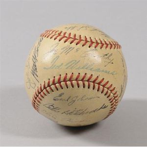 1949 Boston Red Sox Team Autographed Baseball