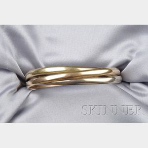 18kt Gold Bicolor Rolling Bracelet, Cartier