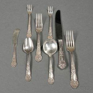 Reed and Barton French Renaissance Pattern Sterling Silver Flatware Service