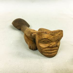 Northwest Coast Carved Wood Effigy Spoon