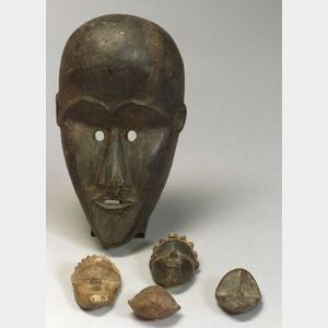 Five African Carved Wood Items