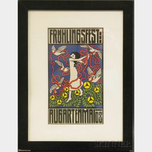 German School, 20th Century Fruhlingsfest Ausgarten Mai 08 /A Wiener Werkstatte Illustration
