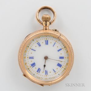 Lady's 14kt Gold Open-face Watch