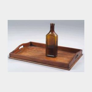 Shaker &#34;Hair Restorer&#34; Bottle and a Small Cherry Tray