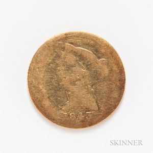 1843 $5 Liberty Head Gold Coin