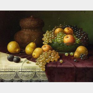 Leopold Kowalski (Russian/French, 1856-1931) Still Life with Fruit