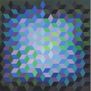 Victor Vasarely (Hungarian/French, 1906-1997) Homage to the Hexagon