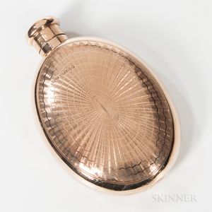 9kt Gold Oval Flask
