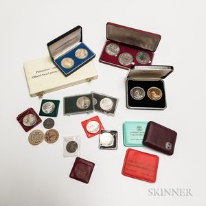 Twenty-three Mostly Sterling Silver Coins and Medallions